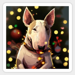 Cute Bull Terrier Drawing Sticker